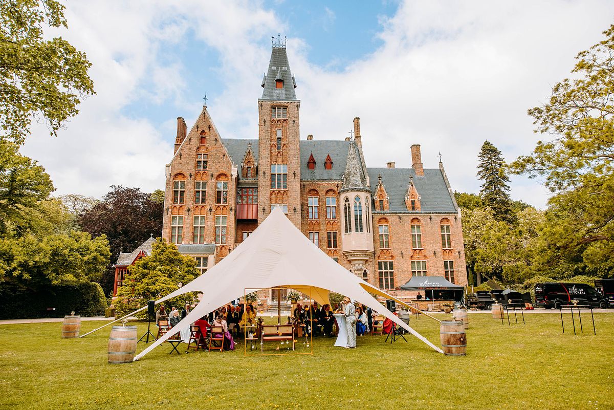 Huwelijksfotograaf - Ceremonie aan kasteel Loppem
