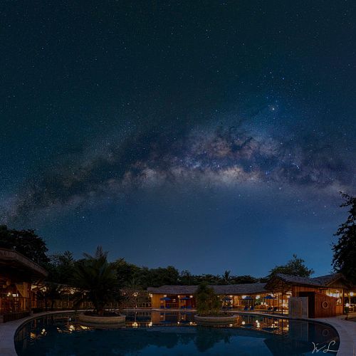 Early Night Milky Way Center over Siladen Pool