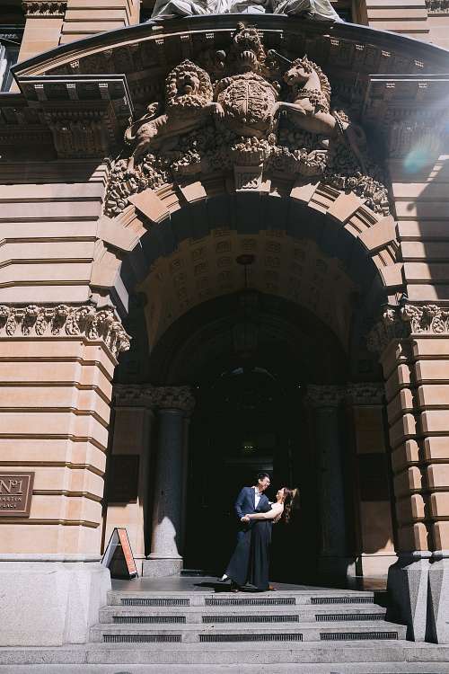 Engagement photo at Martin Place