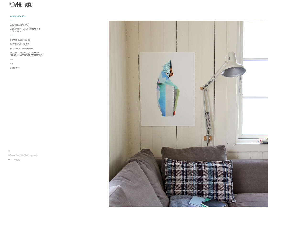 Roxane Fiore - Website van de kunstenaar