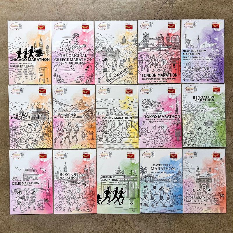 FAMOUS MARATHONS - 15 PICTURE POSTCARDS