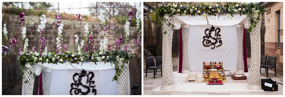 Hindu ceremony setup at Gunners Barracks Mosman.