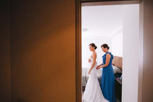 Bride Getting Ready