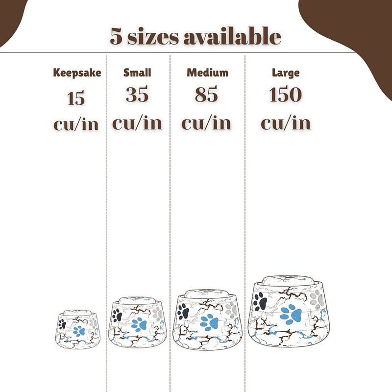 Carved Paw & Lightning Strikes Wooden Urn for Pet Ashes