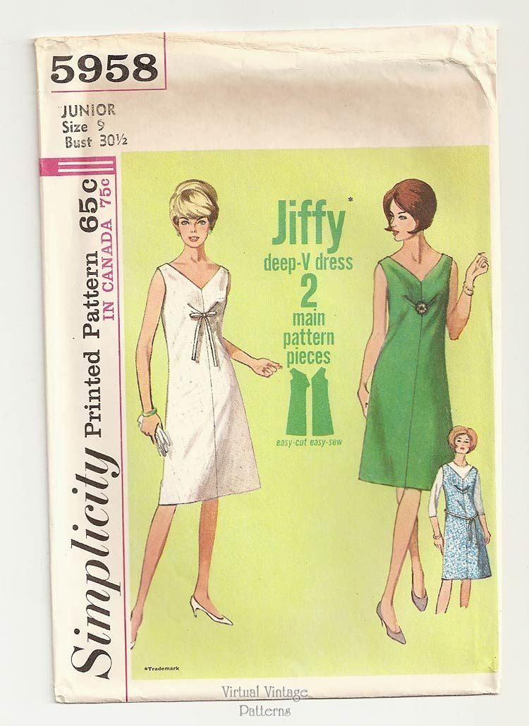 navy blue dress for baby girl Sleeveless Deep V Neck A Line Dress Pattern, Simplicity 5958, Easy Sewing