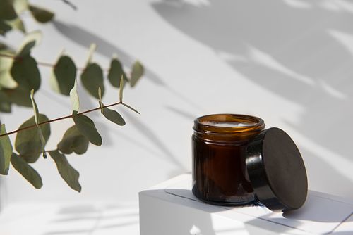 Body cream in afternoon light
