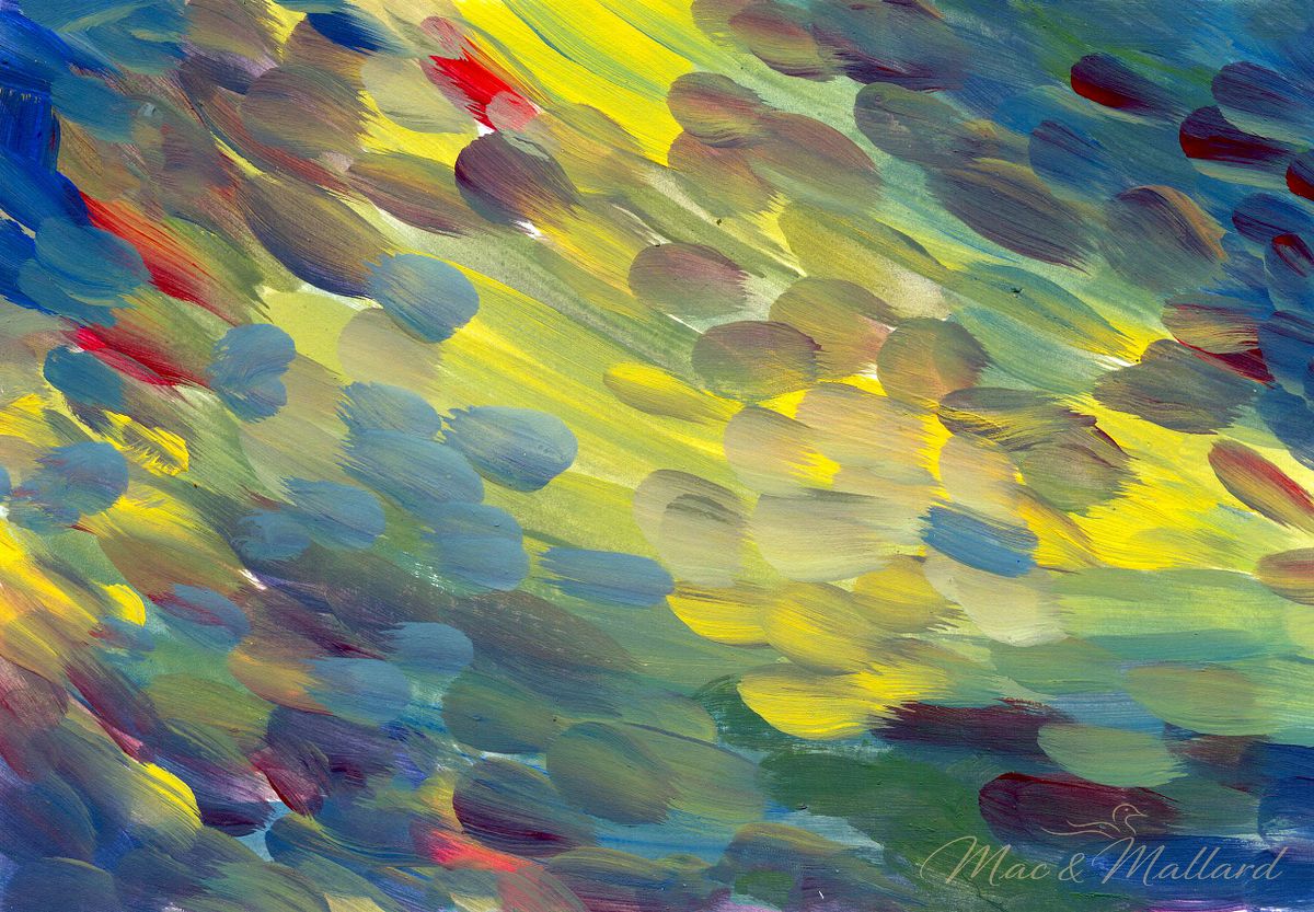 Yellow blue acrylic oil painting texture