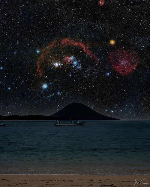 Barnard's Loop over Manado Tua