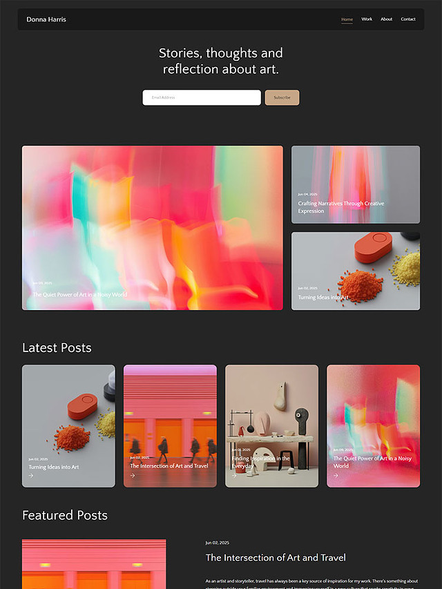 Brush - Pixpa Art & Illustration Website Template