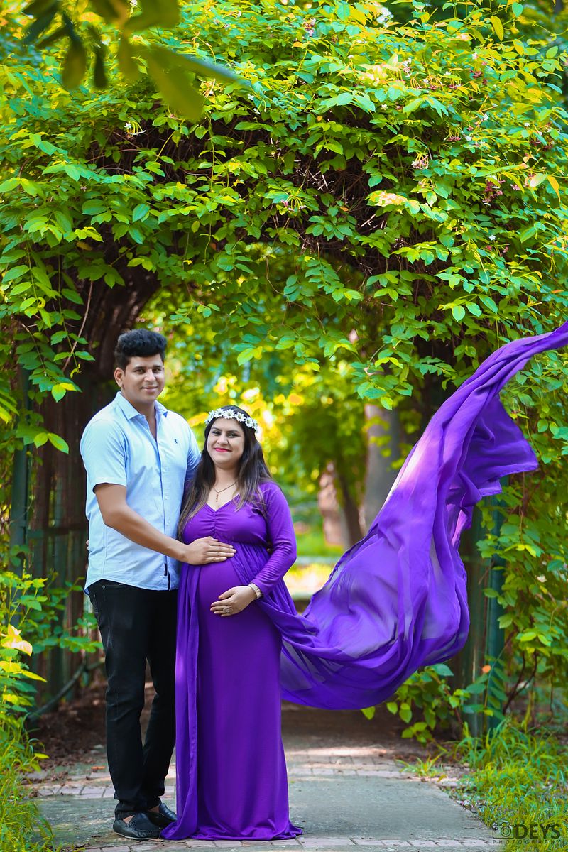 DP007 - Purple Maternity Gown