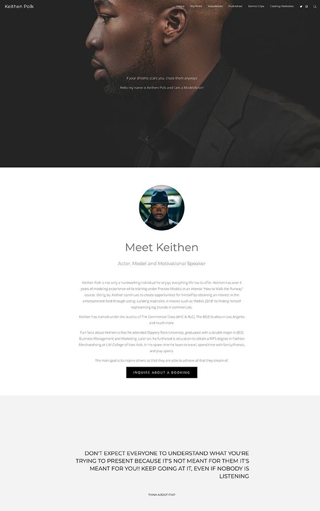 Keithen Polk's modeling portfolio