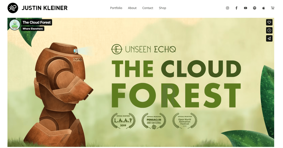 Afbeelding van de muzikantenwebsite van Justin Kleiner