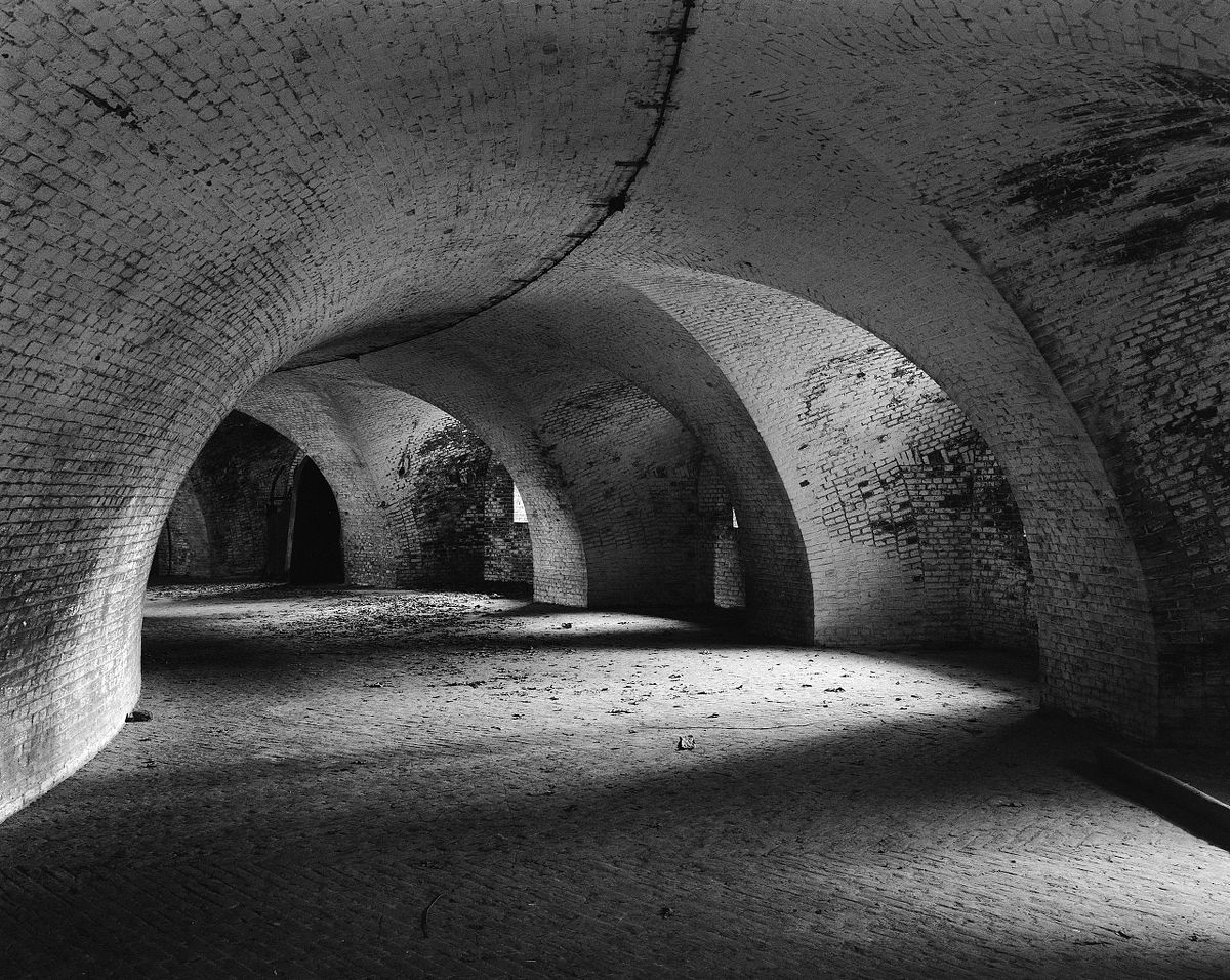 Hallway for storing cannons and artillery at Fort V
