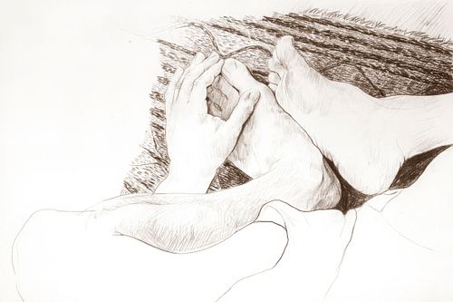 simple drawing, drawing hands, pencil on paper, act of practising,
