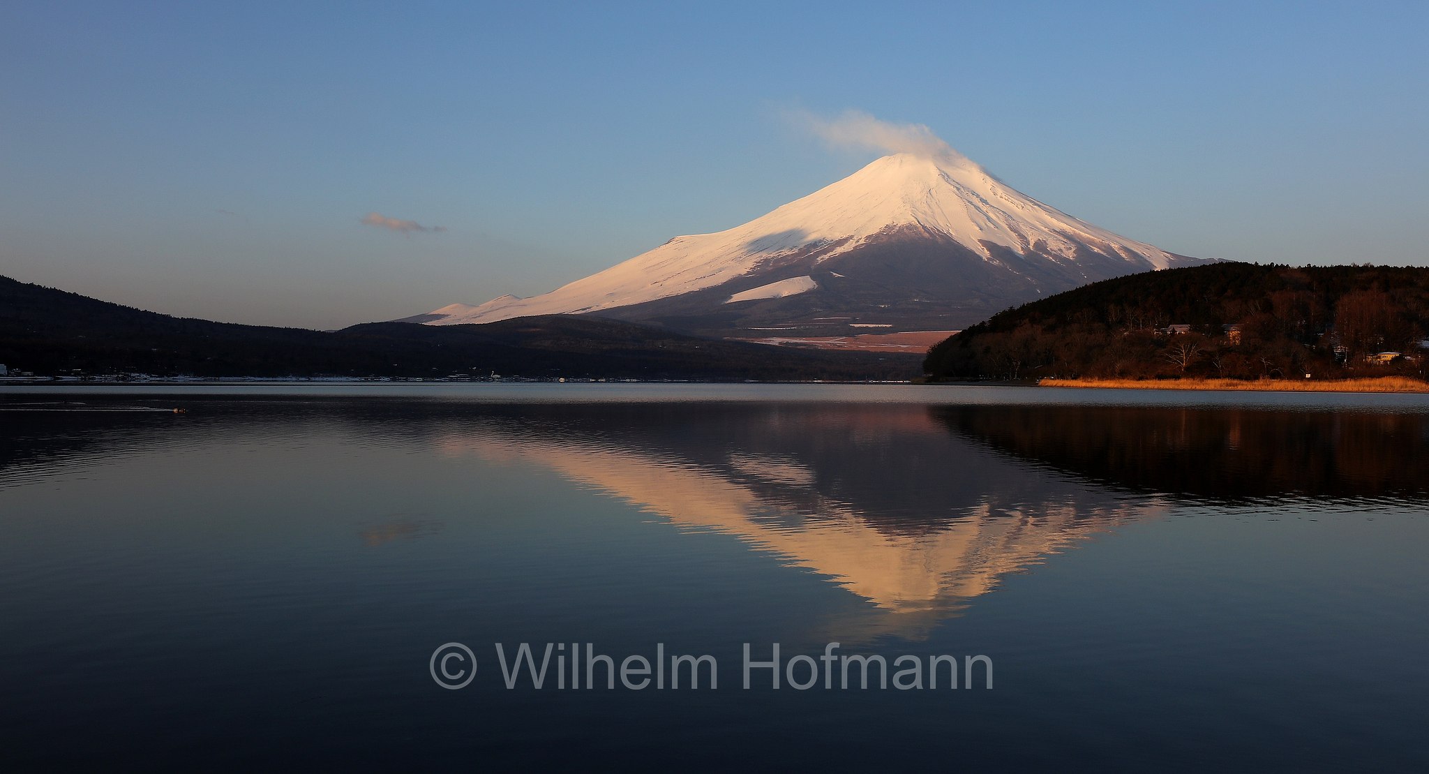 Mount Fuji, Fuji, Fujisan, Fuji-Yama, Lake Yamanaka, Yamanaka-See, lago Yamanaka, Honshu, Japan