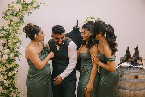 Groom Getting Ready