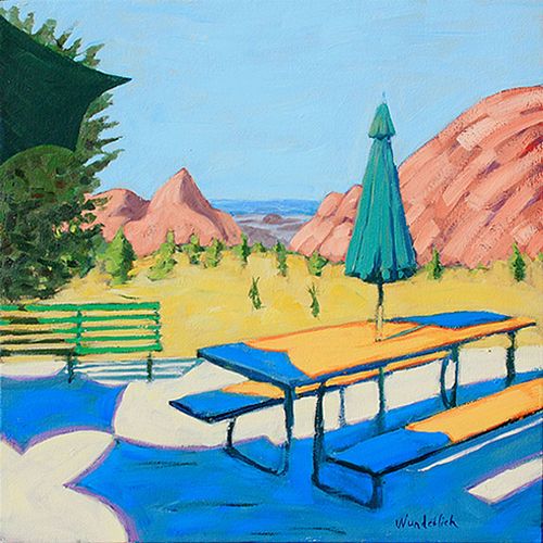 Chisos Mountain patio overlooking The Window