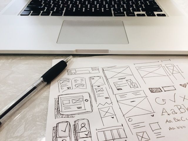 Bild mit Webdesign-Blaupause