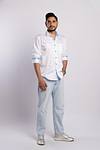 Signature White Premium Cotton Shirt - Summer Sky