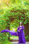 DP007 - Purple Maternity Gown
