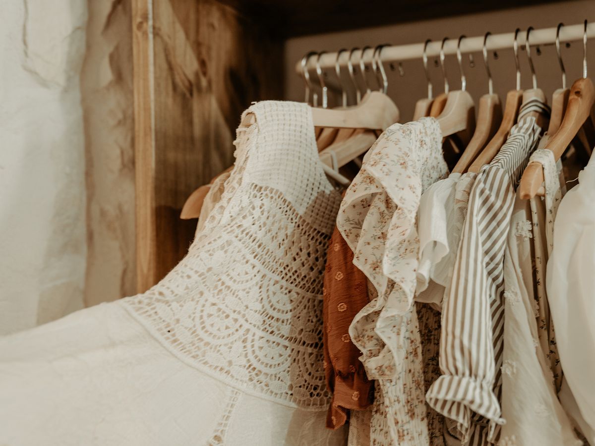 clothes at a photoshoot