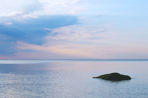 Soft light on a tranquil sea.