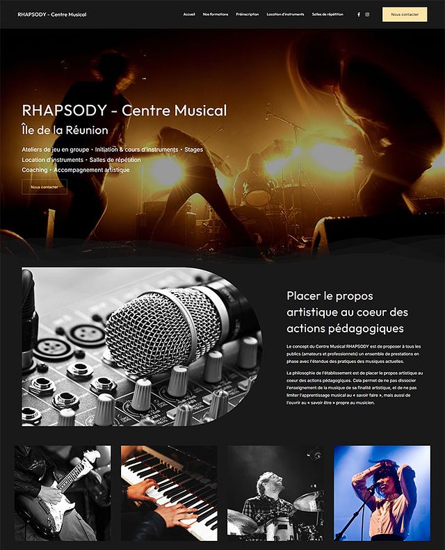 Rhapsody Musical Centre Portfolio Website Examples
