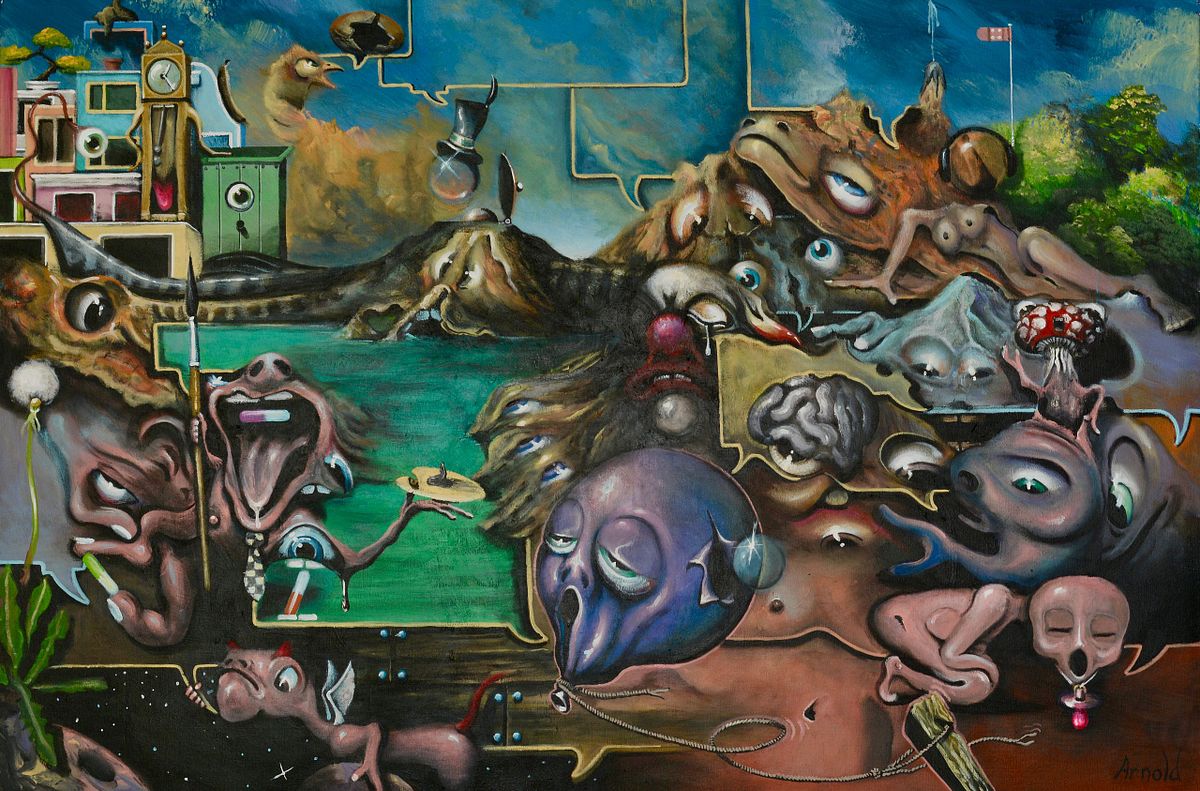 Talking landscape – surreal art by Dutch artist Arnold Janssen