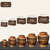 Classic Engraved Lines Wooden Cremation Urn – Handmade Natural Memorial
