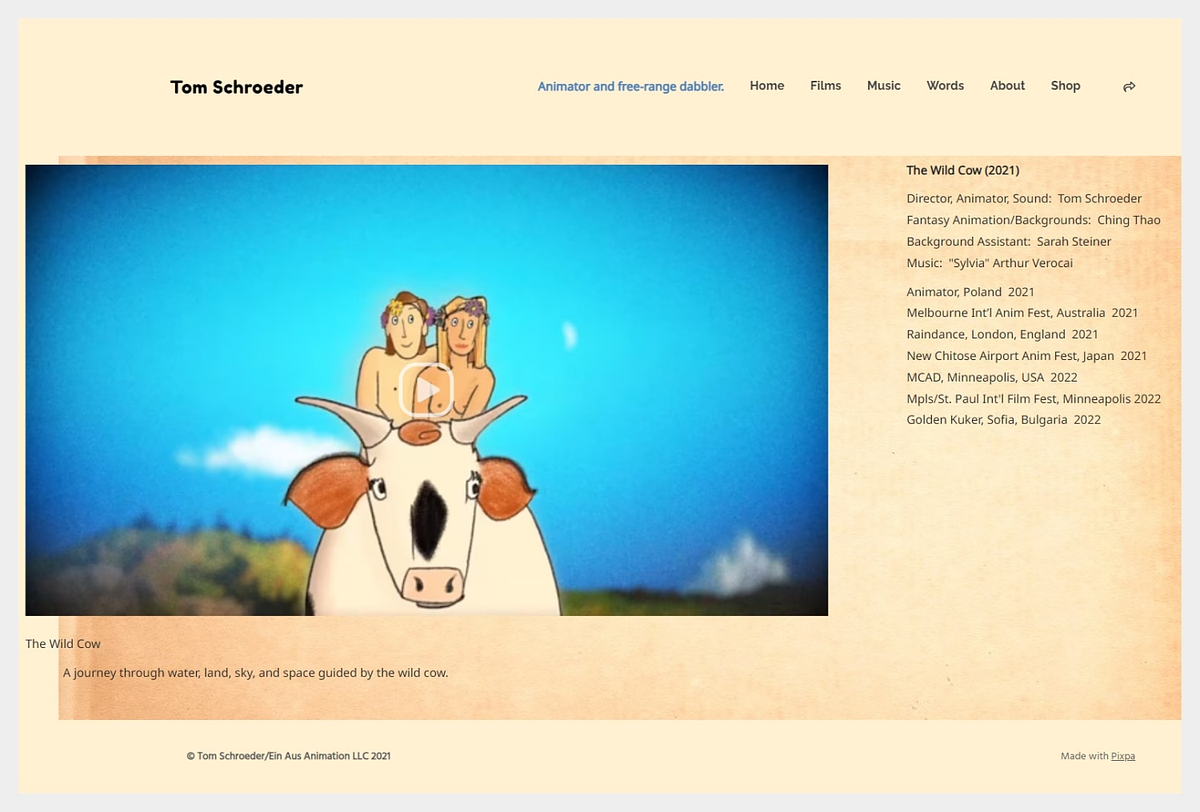 Tom Schroeder – Animator-Portfolio