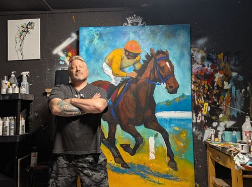 A renegade artist pushing color and attitude in every painting