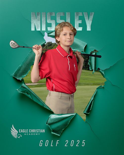 Junior high student's golf composite photos of school sports picture day.