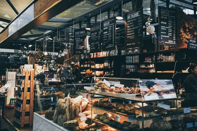 inside of a bakery