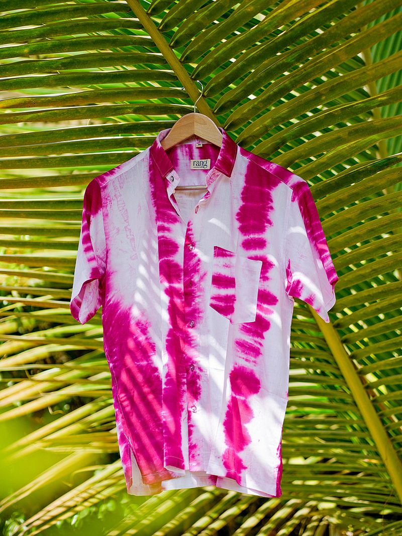 Rayon Tie Dye Pink shirt