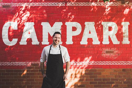 Head chef Vince Coomber stands outside his Deakin restaurant Locale PIzzeria