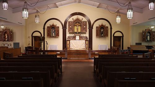 Saint Bernadette Catholic Church sanctuary in the midst of the major beautification project.
