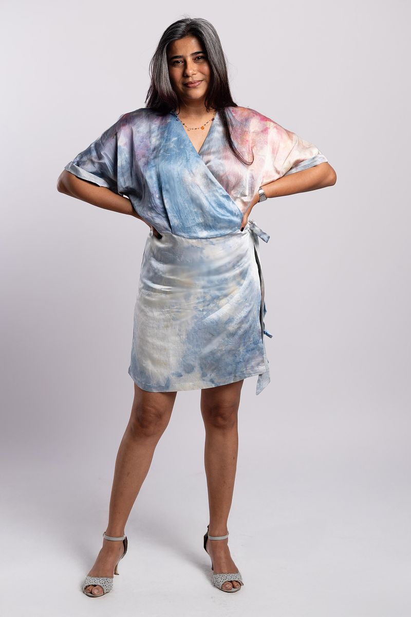 Kimono Wrap Dress - Pastel Sunset