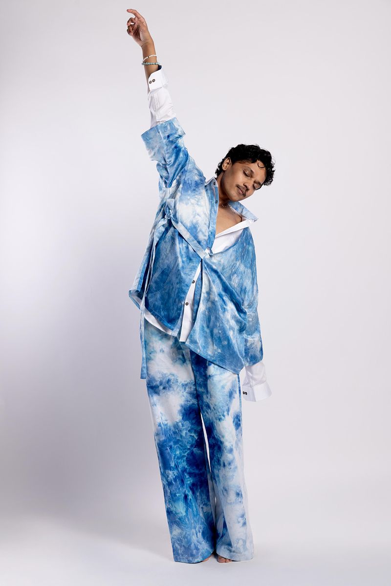 Unisex Kimono Jacket Summer Sky (Blue)