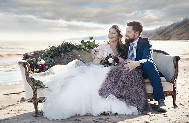 Fotografia di matrimonio sulla spiaggia