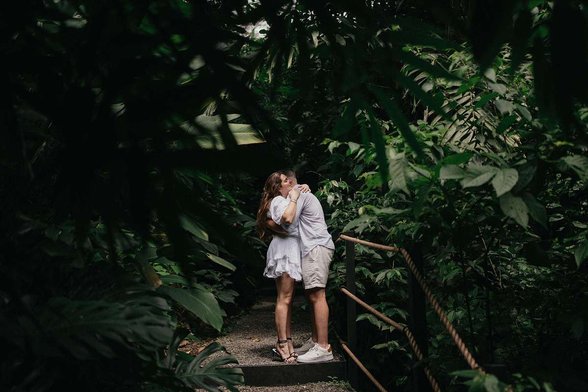 Photographer capturing engagement at Nayara Springs Costa Rica