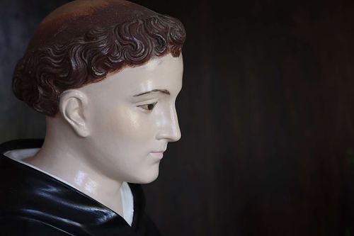 A picture of the statue before.  Very pale.