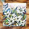 White Edelweiss Alpine Mountain Wild Flowers- Original Watercolour and Pen Illustration