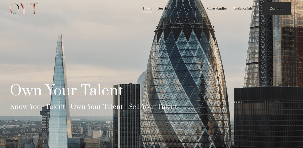 Website für kleine Unternehmen „Own Your Talent“