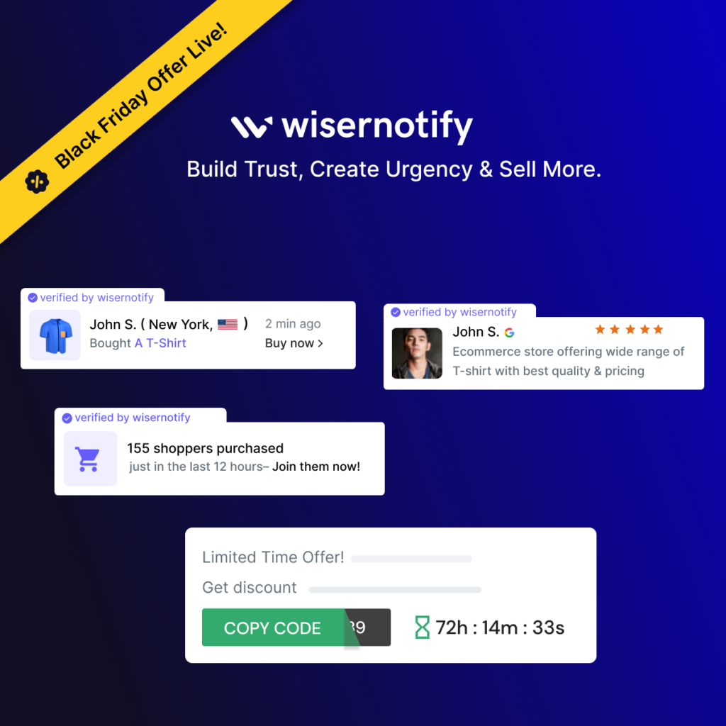Wisernotify Black Friday-aanbieding