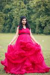 DP017 - Magenta Puffy Ruffle Gown