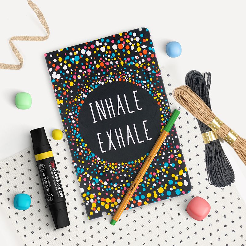 INHALE EXHALE VIVID NOTEBOOK
