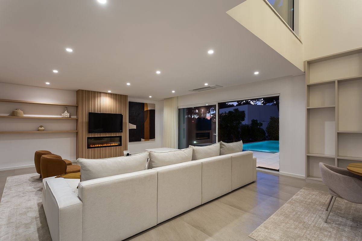 sala de estar contempor&acirc;nea, fotografia de interiores, moradia herdade da aroeira