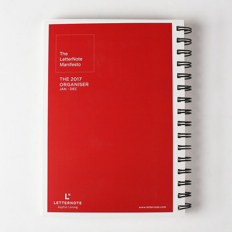 THE LETTERNOTE MANIFESTO - 2017 ORGANISER