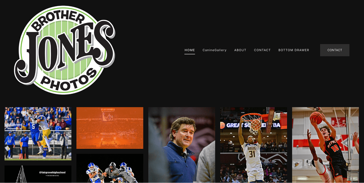 Portfolio-Website für Sportfotografie von Brother Jones