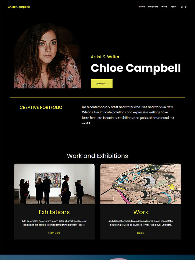 Coral - Pixpa Personal & CV Website Template